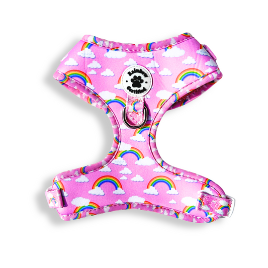 Pastel Pink Rainbow Dog Harness