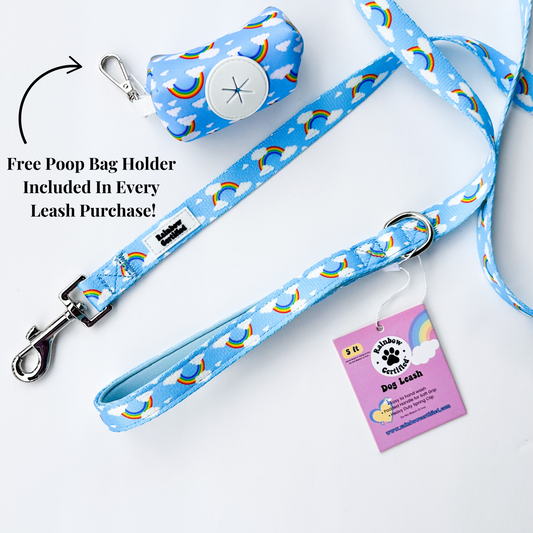 Pastel Blue Rainbow Dog Leash