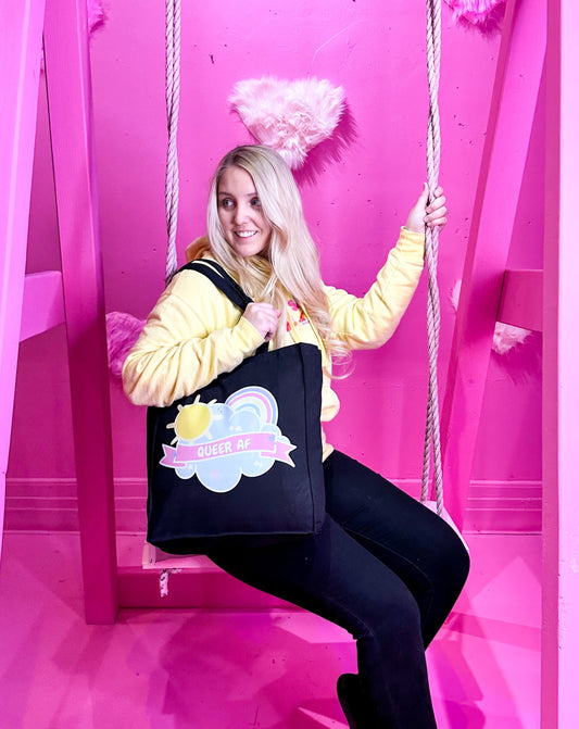 Queer AF Canvas Tote Bag