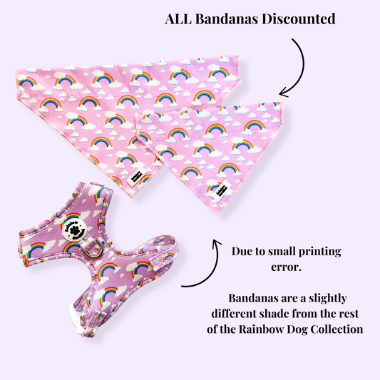 Pastel Purple Rainbow Dog Bandana