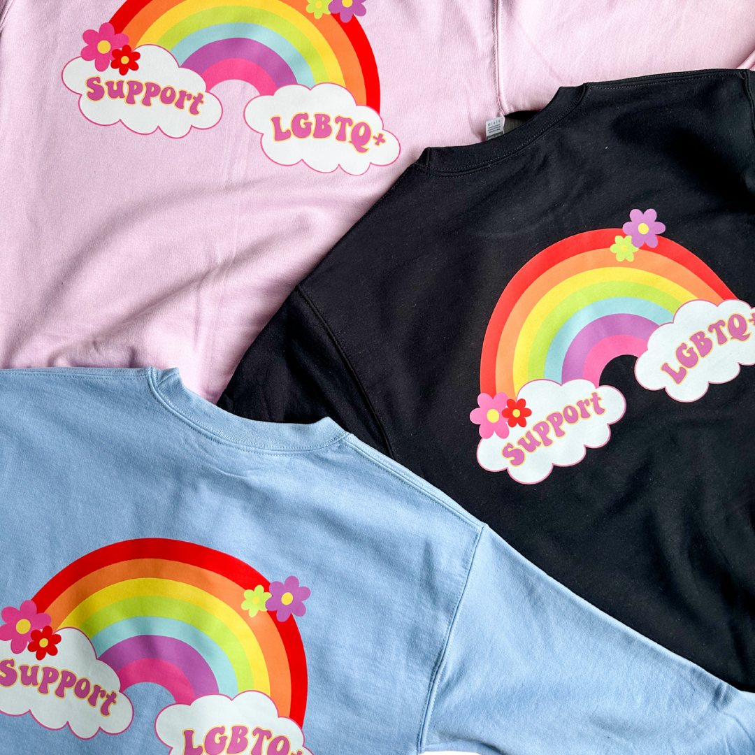 You Are Safe With Me/Support LGBTQ+ Unisex Crewneck