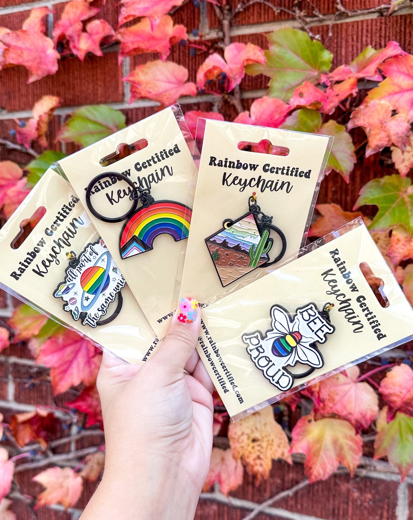 Bee Proud Enamel Keychain