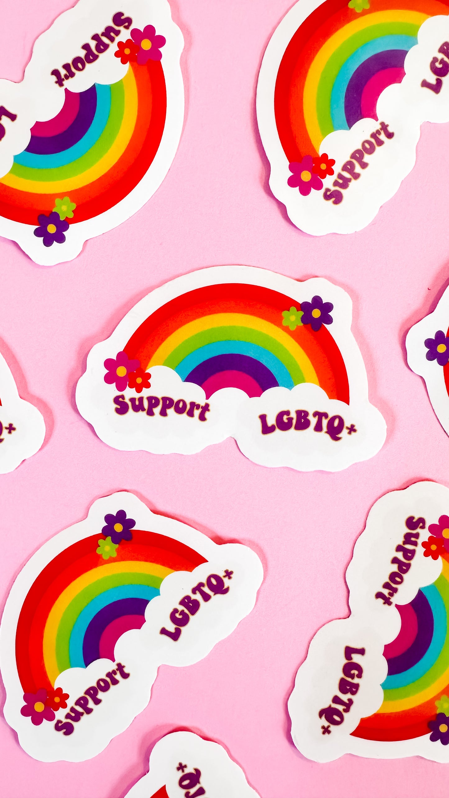Support LGBTQ+ Rainbow Sticker