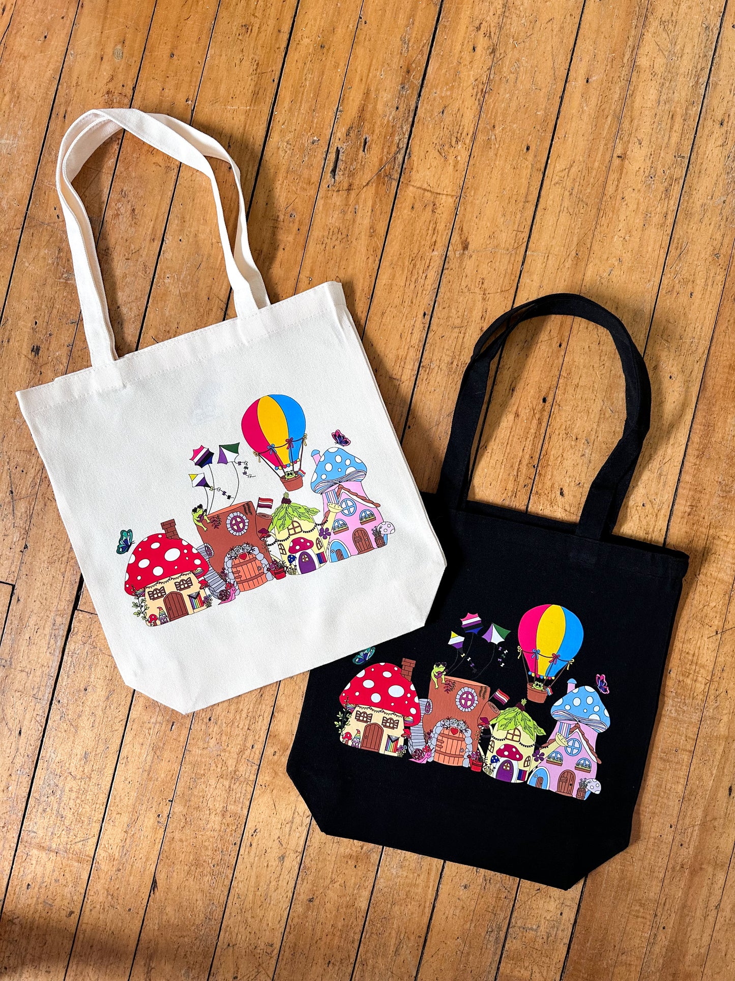 Fairy Pride Garden Village Tote Bag