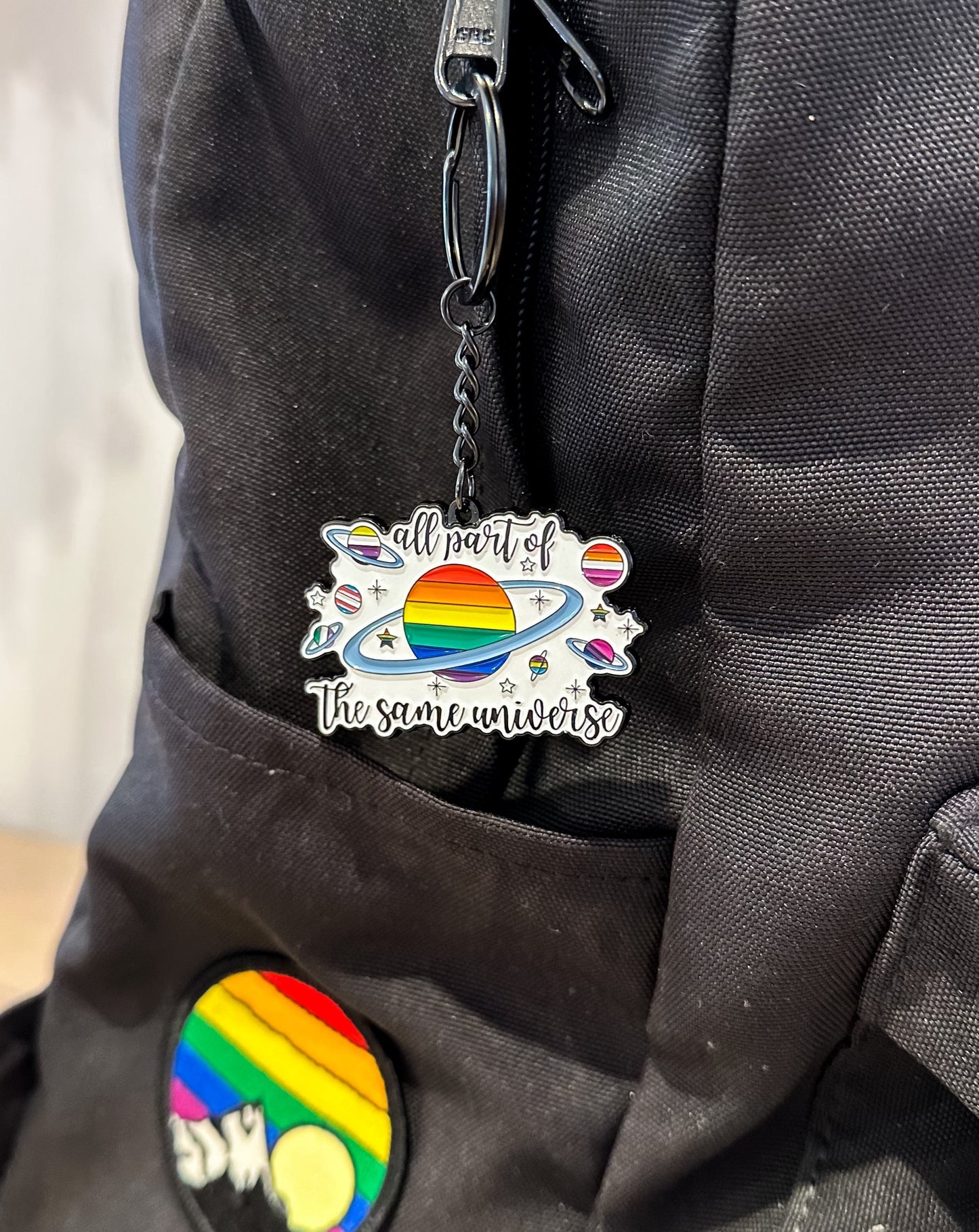 All Part of the Same Universe Enamel Keychain