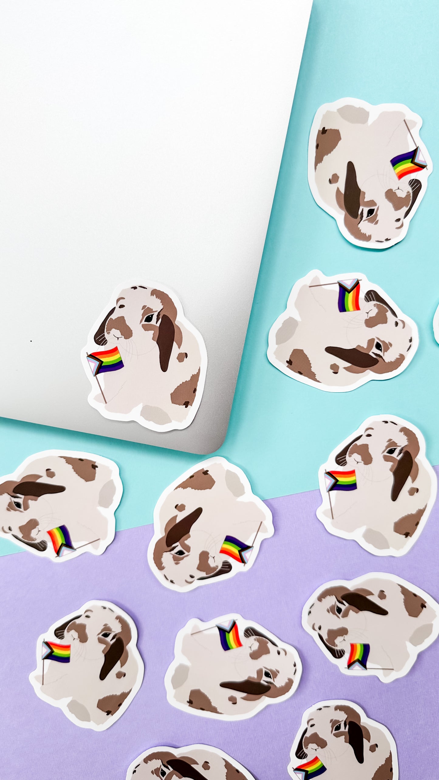 Holland Lop Pride Bunny Sticker