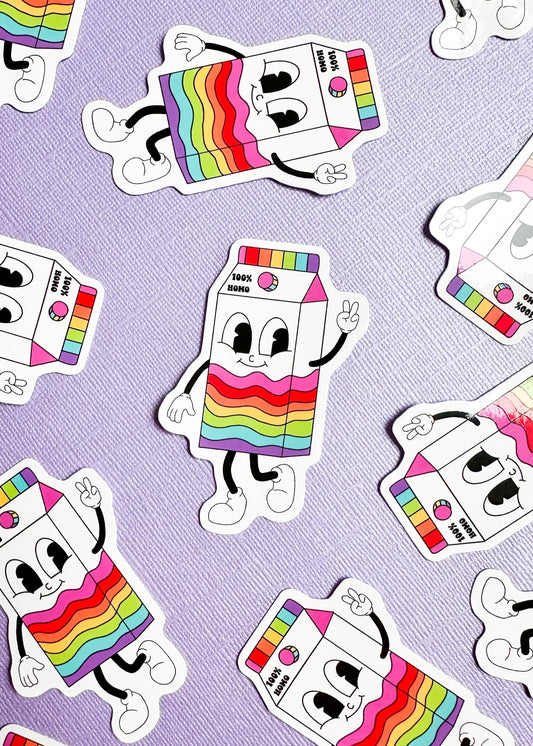 100% Homo Cartoon Sticker