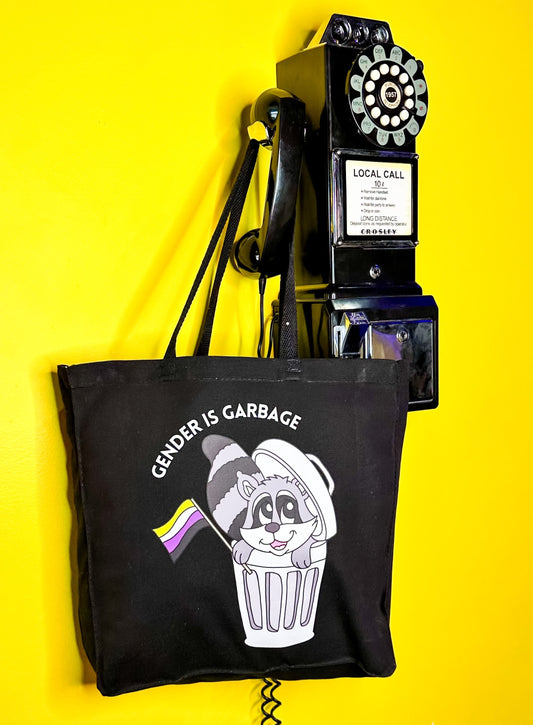 Gender is Garbage Non-Binary Canvas Tote Bag