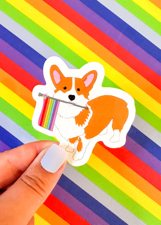 Corgi LGBTQ+ Pride Sticker