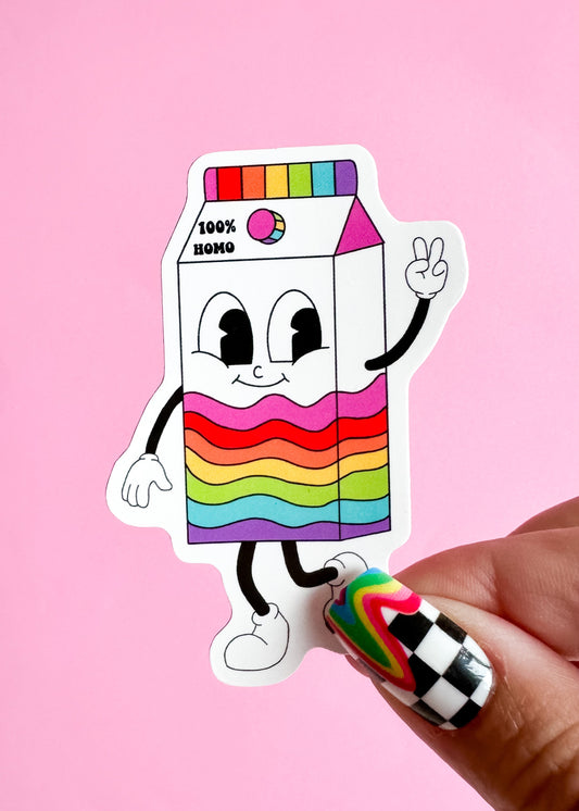 100% Homo Cartoon Sticker