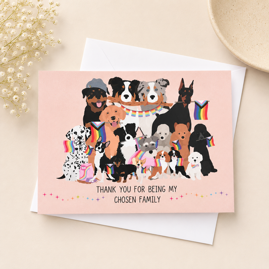 Thank You for Being My Chosen Family | LGBTQ+ Friendship Greeting Card