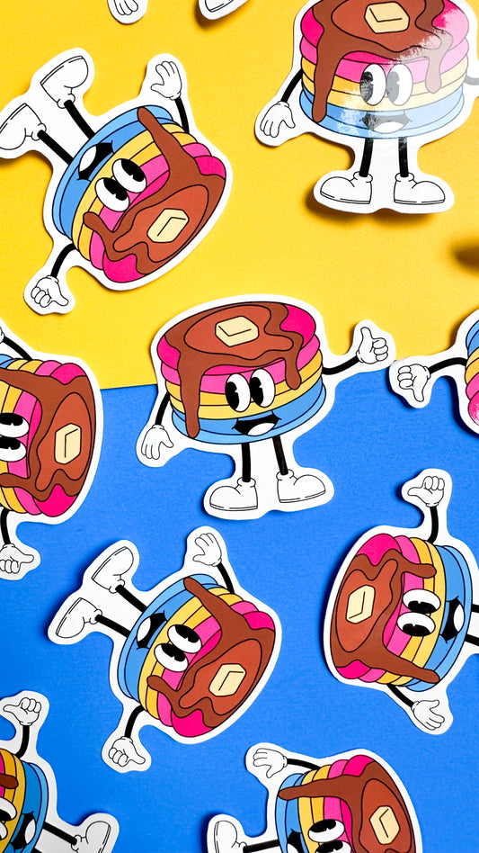 Pansexual Pancake Cartoon Sticker