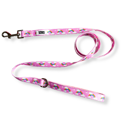 Pastel Pink Rainbow Dog Leash