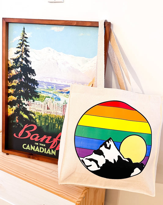 Mountain Sunrise Canvas Tote Bag