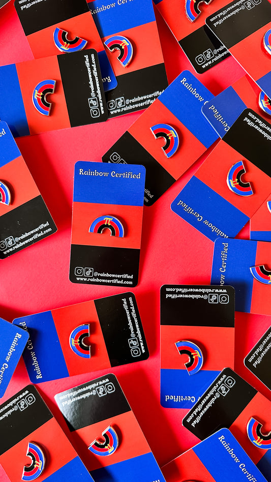Polyamorous LGBTQ+ Rainbow Enamel Pin