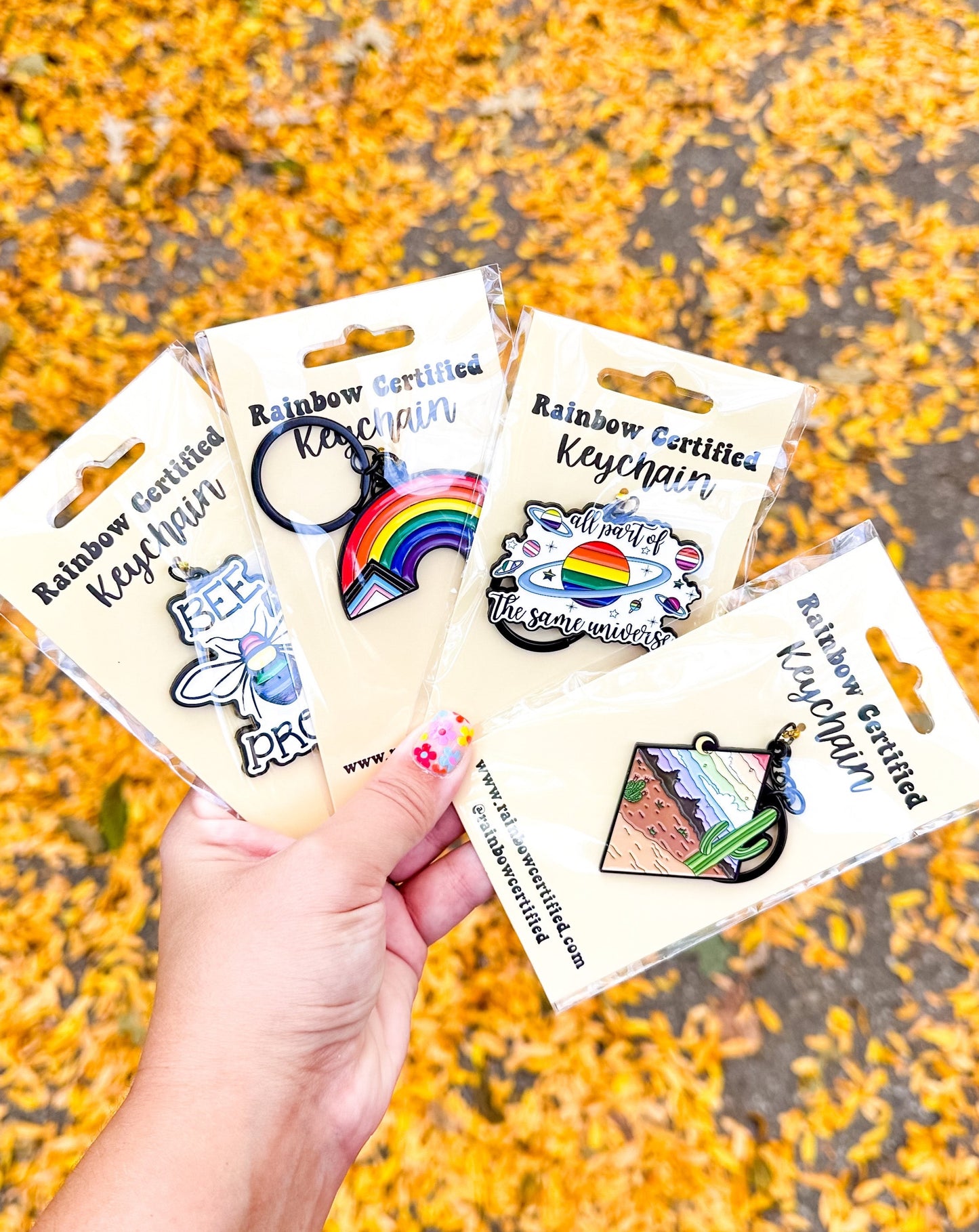 Arizona Rainbow Nights Enamel Keychain