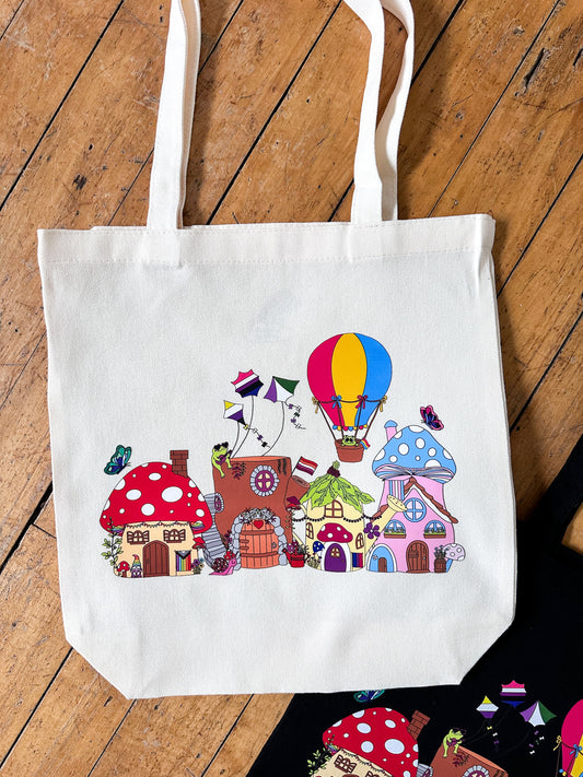 Fairy Pride Garden Village Tote Bag