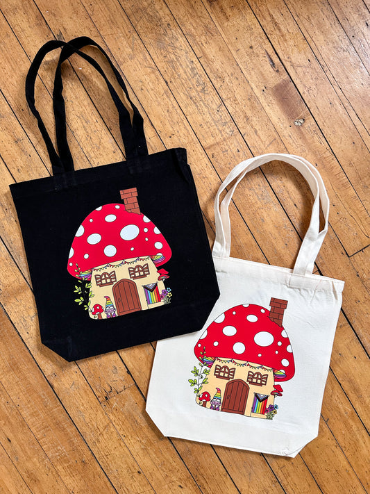 Fairy Mushroom Pride House Tote Bag