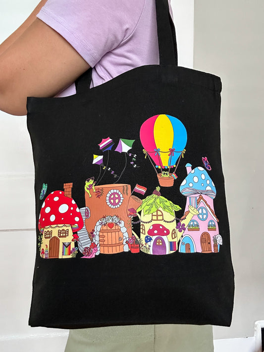 Fairy Pride Garden Village Tote Bag