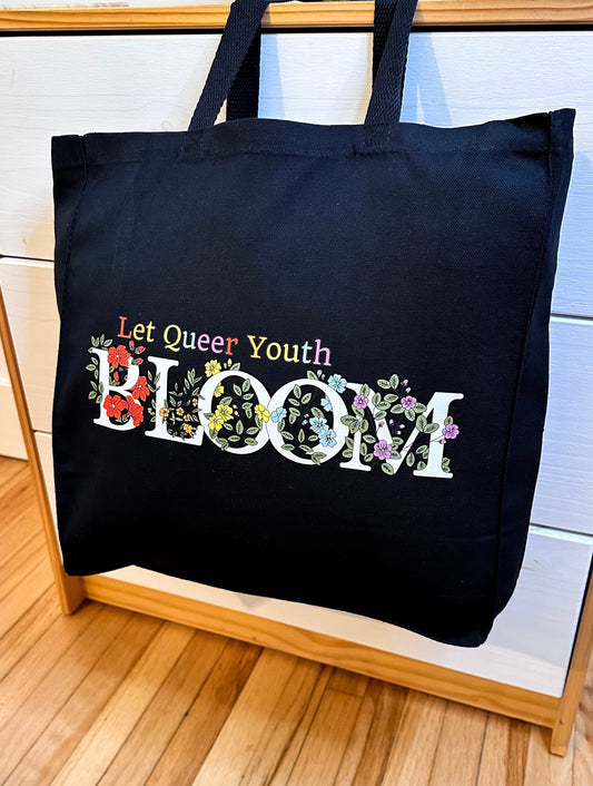 Let Queer Youth Bloom Canvas Tote Bag