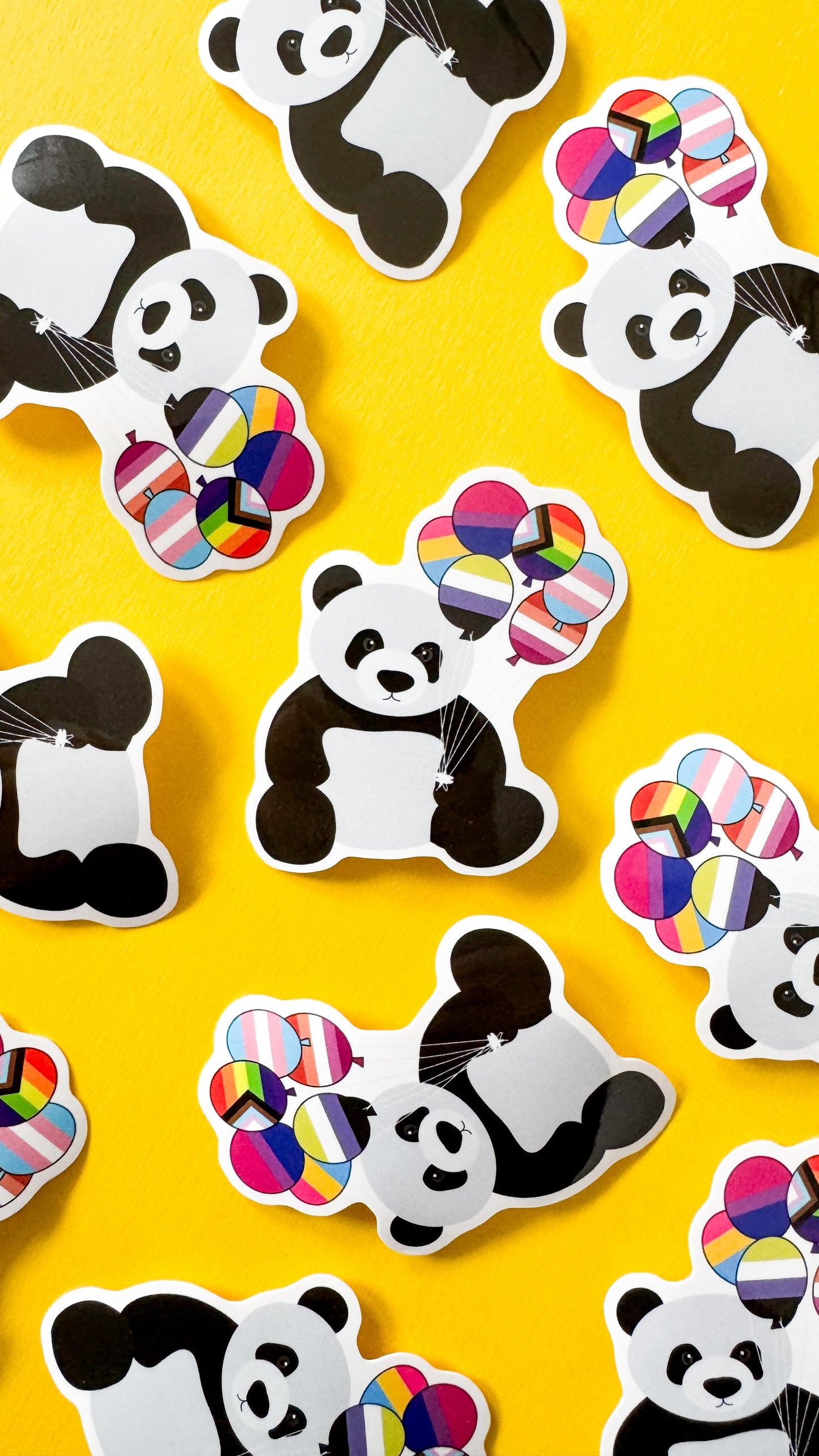 Panda Pride Balloon Sticker