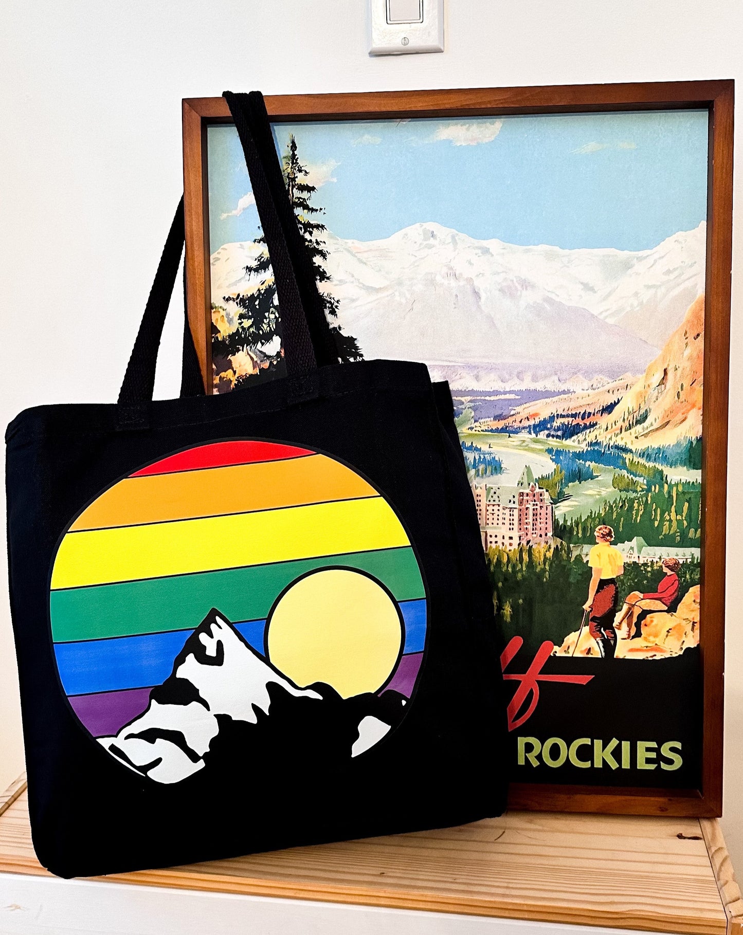 Mountain Sunrise Canvas Tote Bag