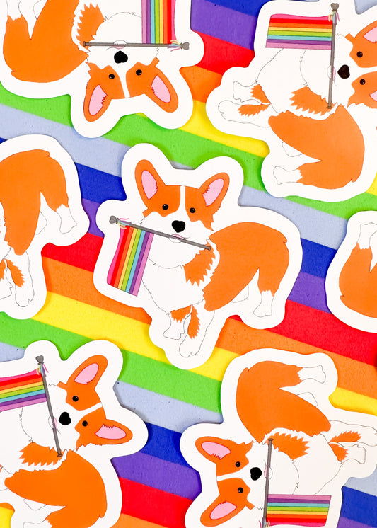 Corgi LGBTQ+ Pride Sticker