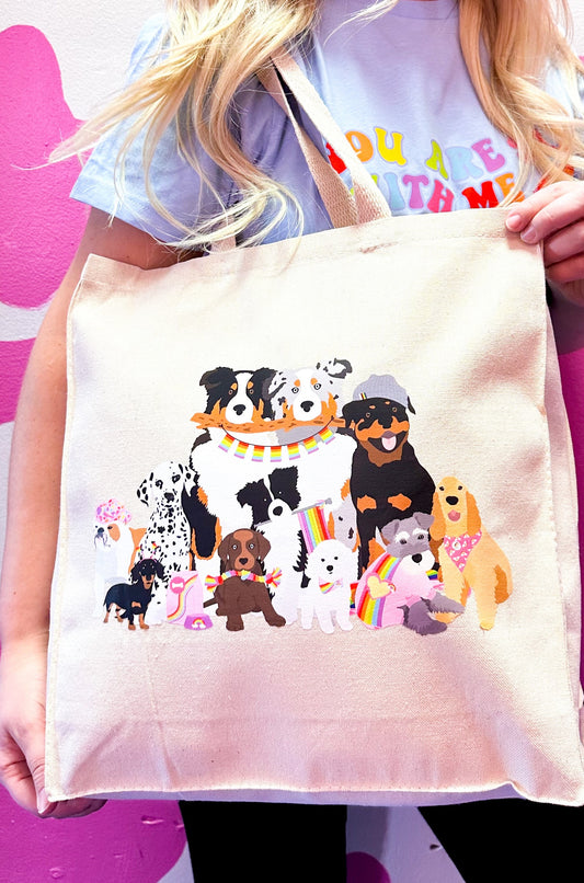 Pride Pawtrol Dog Canvas Tote Bag