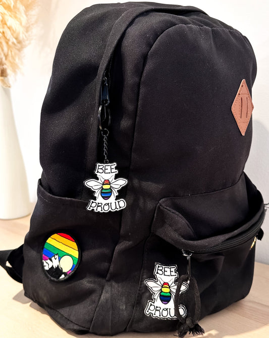 Bee Proud Enamel Keychain