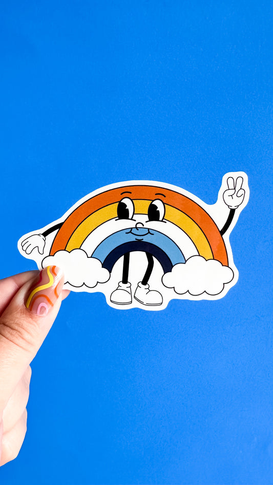 AroAce Cartoon Rainbow Sticker