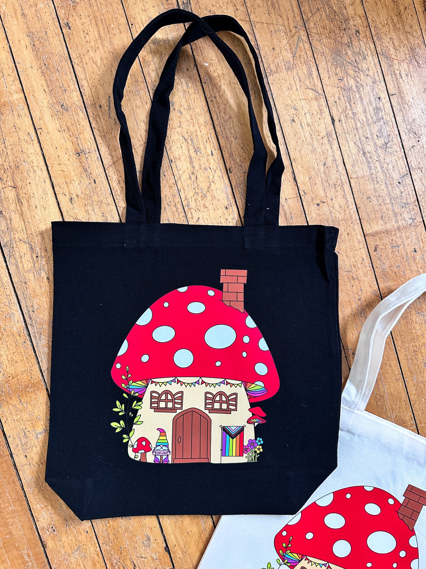 Fairy Mushroom Pride House Tote Bag