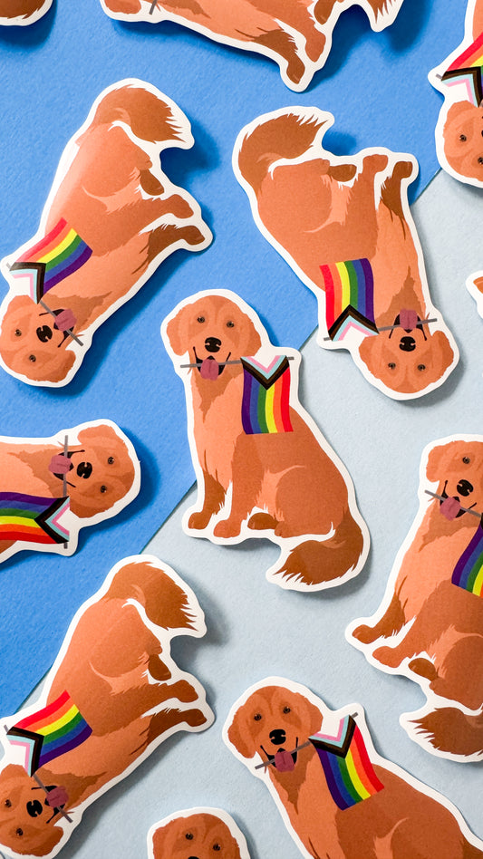 Golden Retriever Pride Dog Sticker