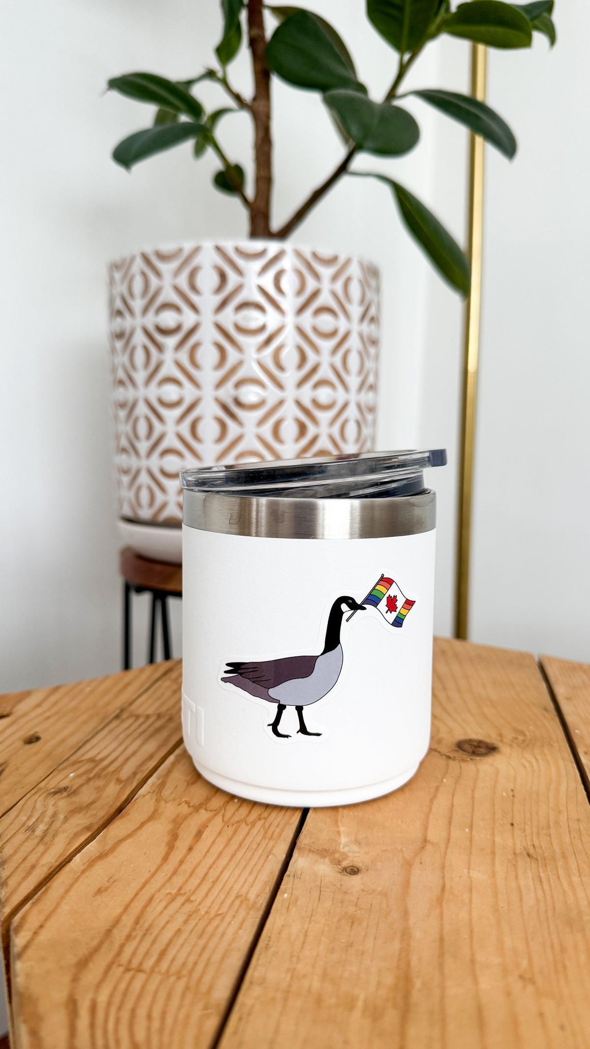 Canada Goose Pride Flag Sticker