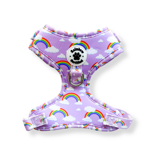 Pastel Purple Rainbow Dog Harness