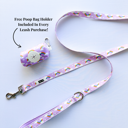 Pastel Purple Rainbow Dog Leash