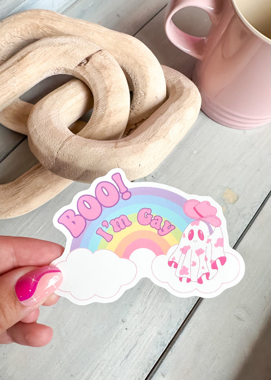 Boo! I'm Gay Sticker