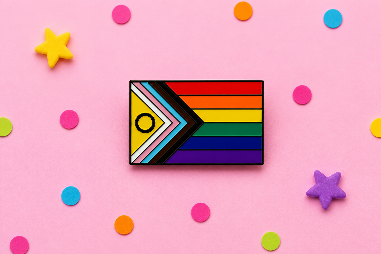 Progressive Intersex Pride Flag Enamel Pin