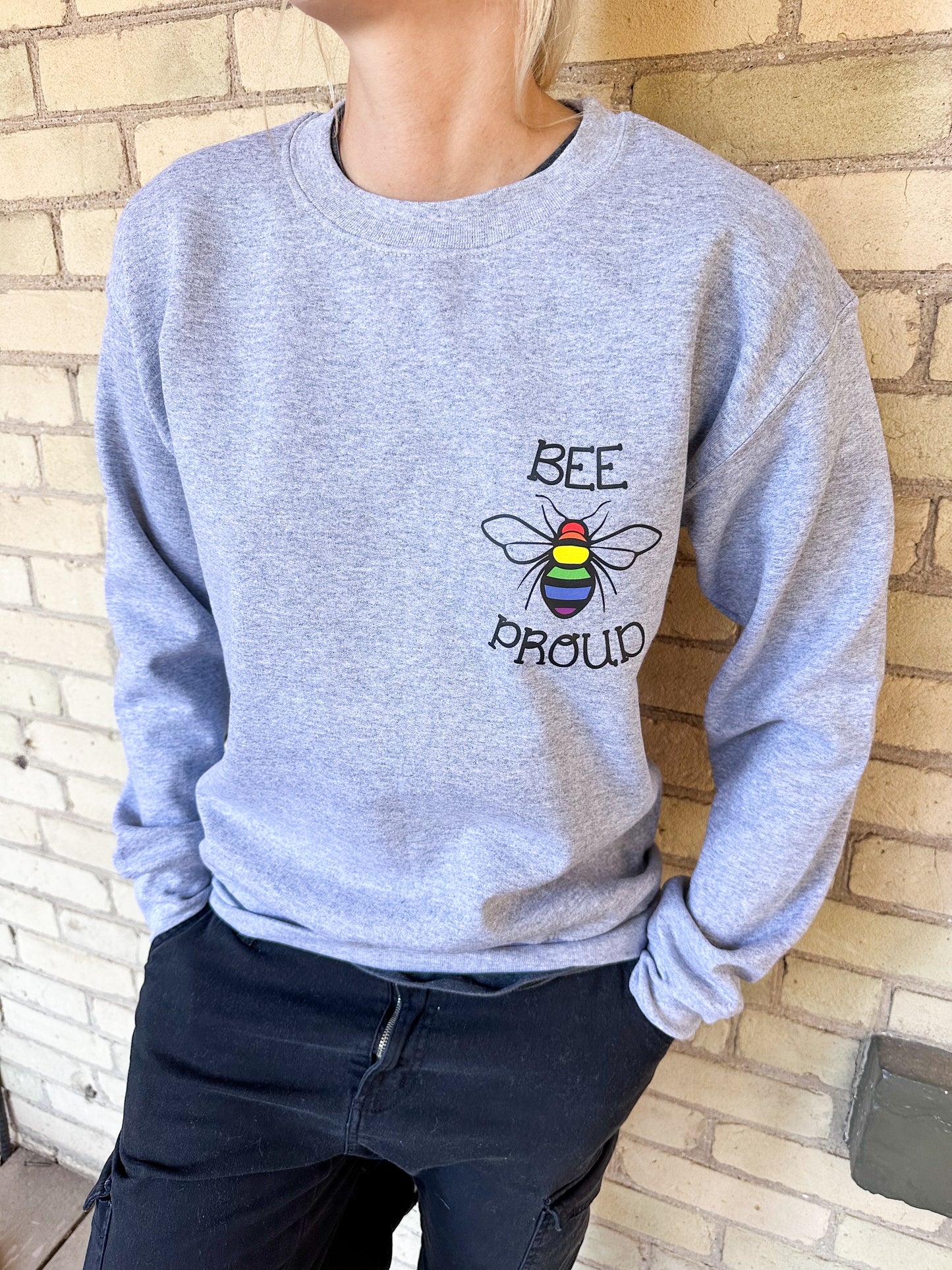 Bee Proud LGBTQ+ Unisex Crewneck