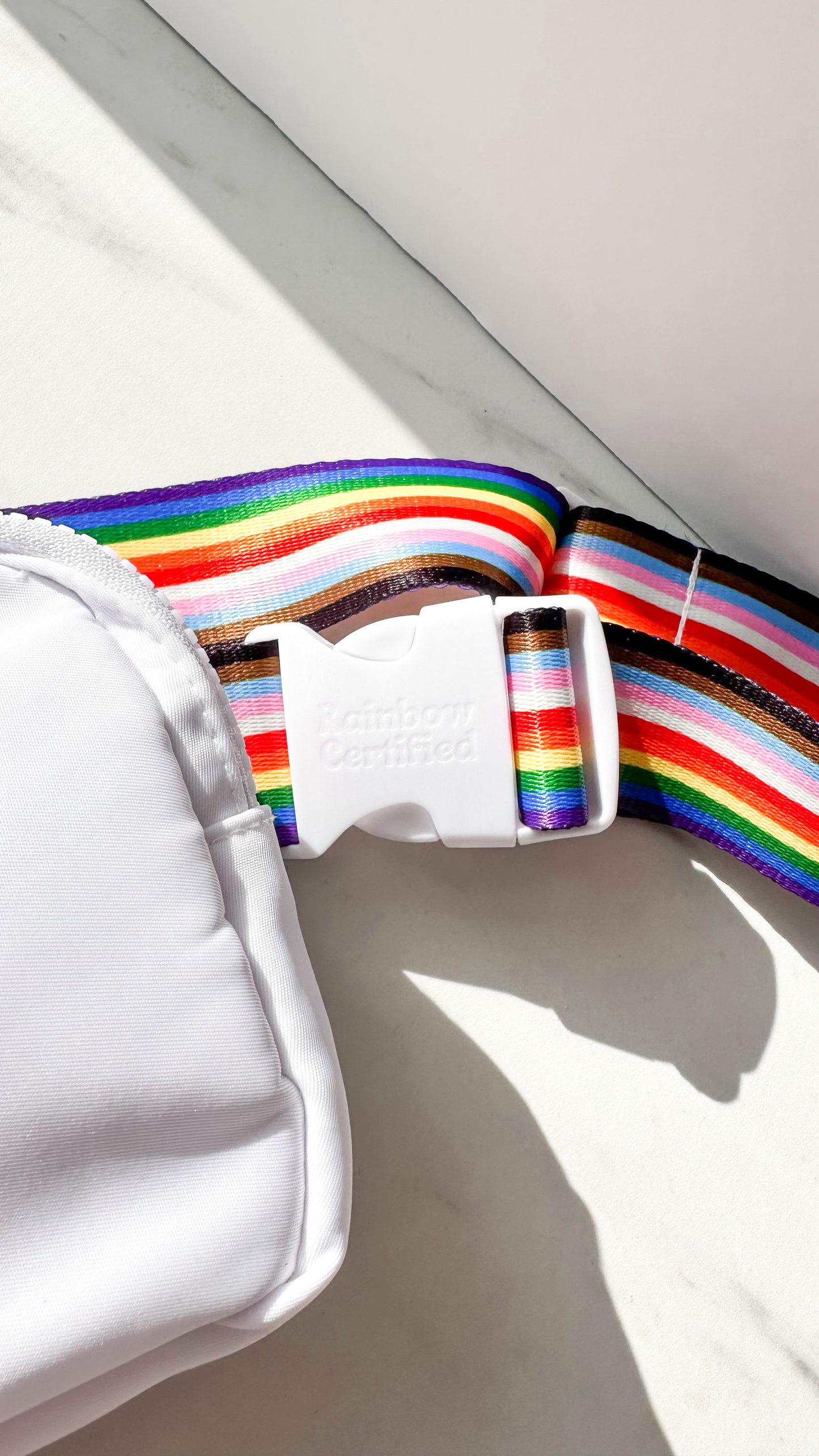 Rainbow Belt Bag - White