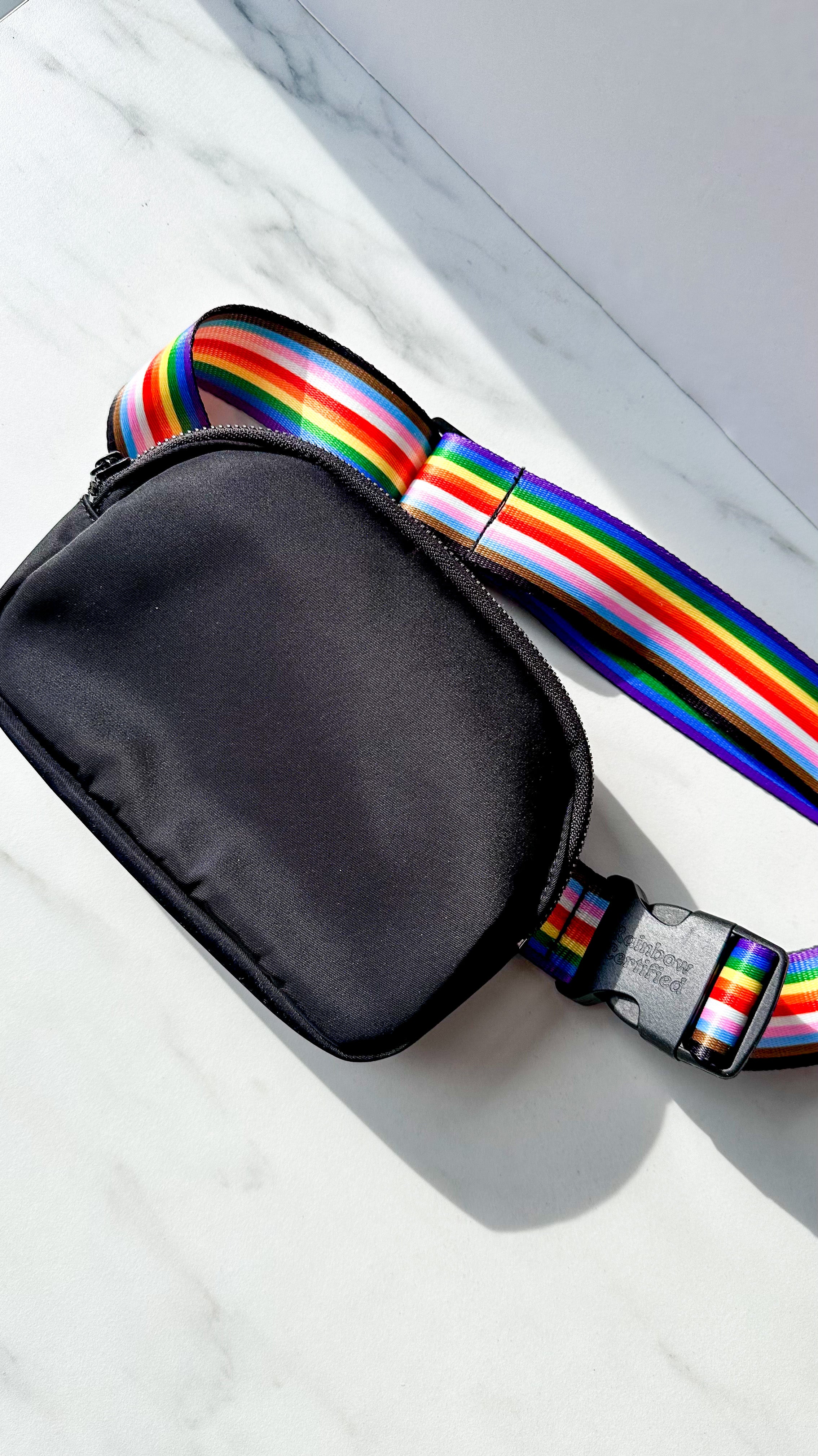 Bag with rainbow strap sale