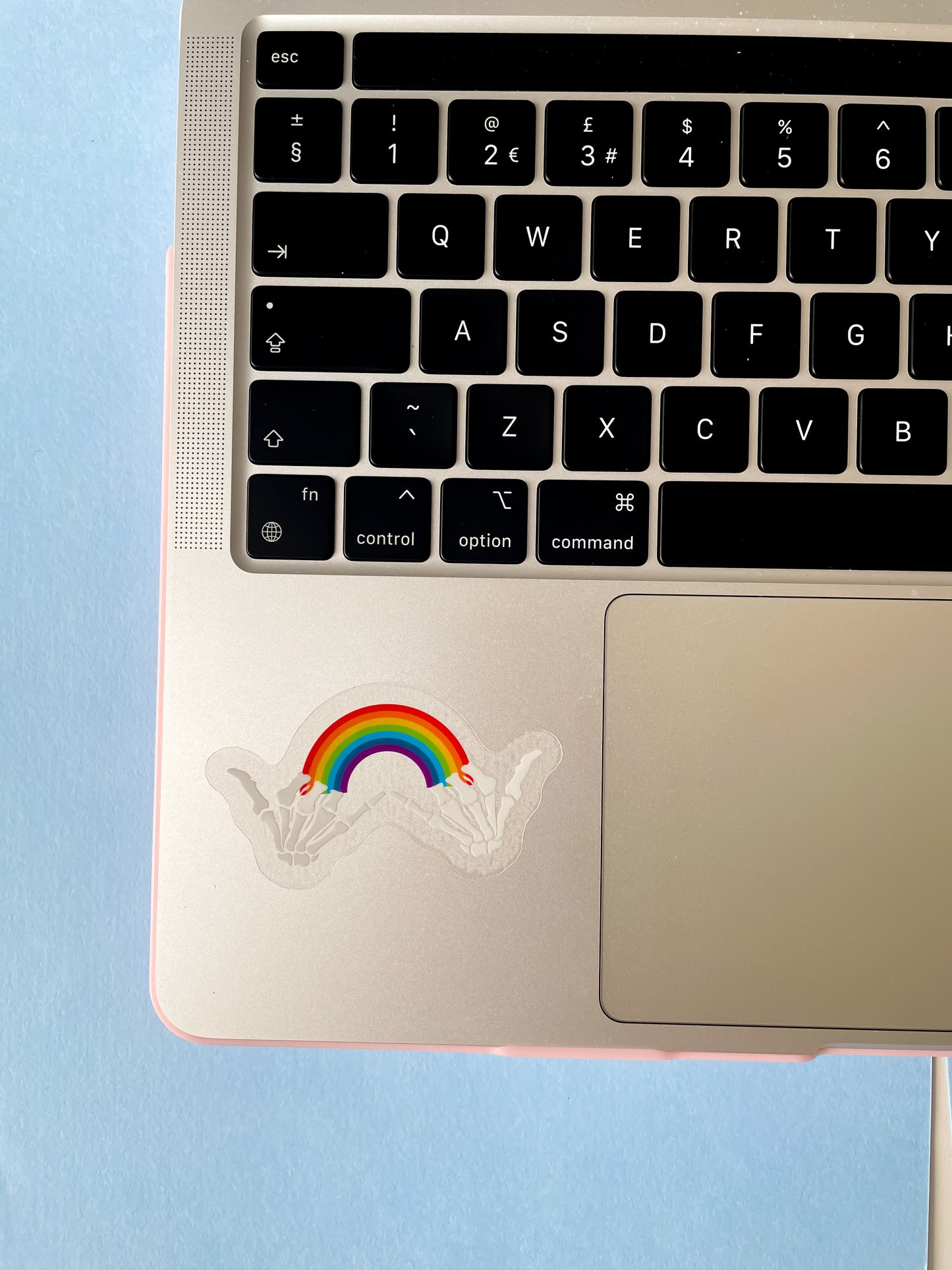 Rainbow Skull Hands Sticker