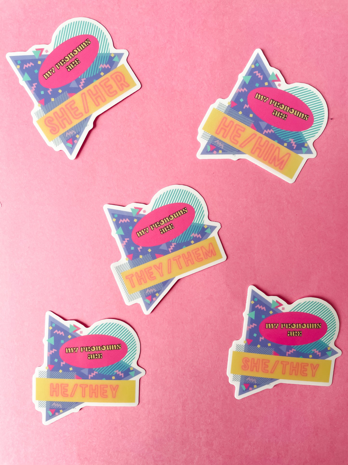 90's Pronouns Stickers