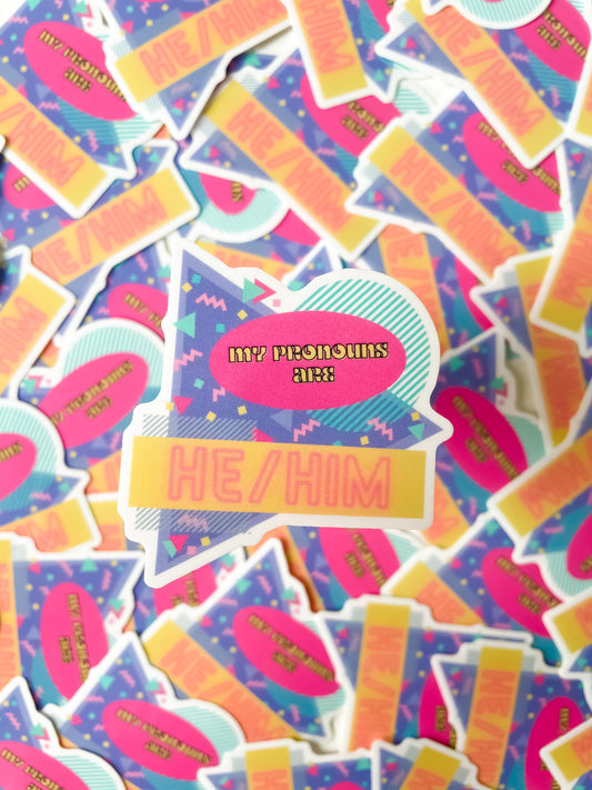 90's Pronouns Stickers