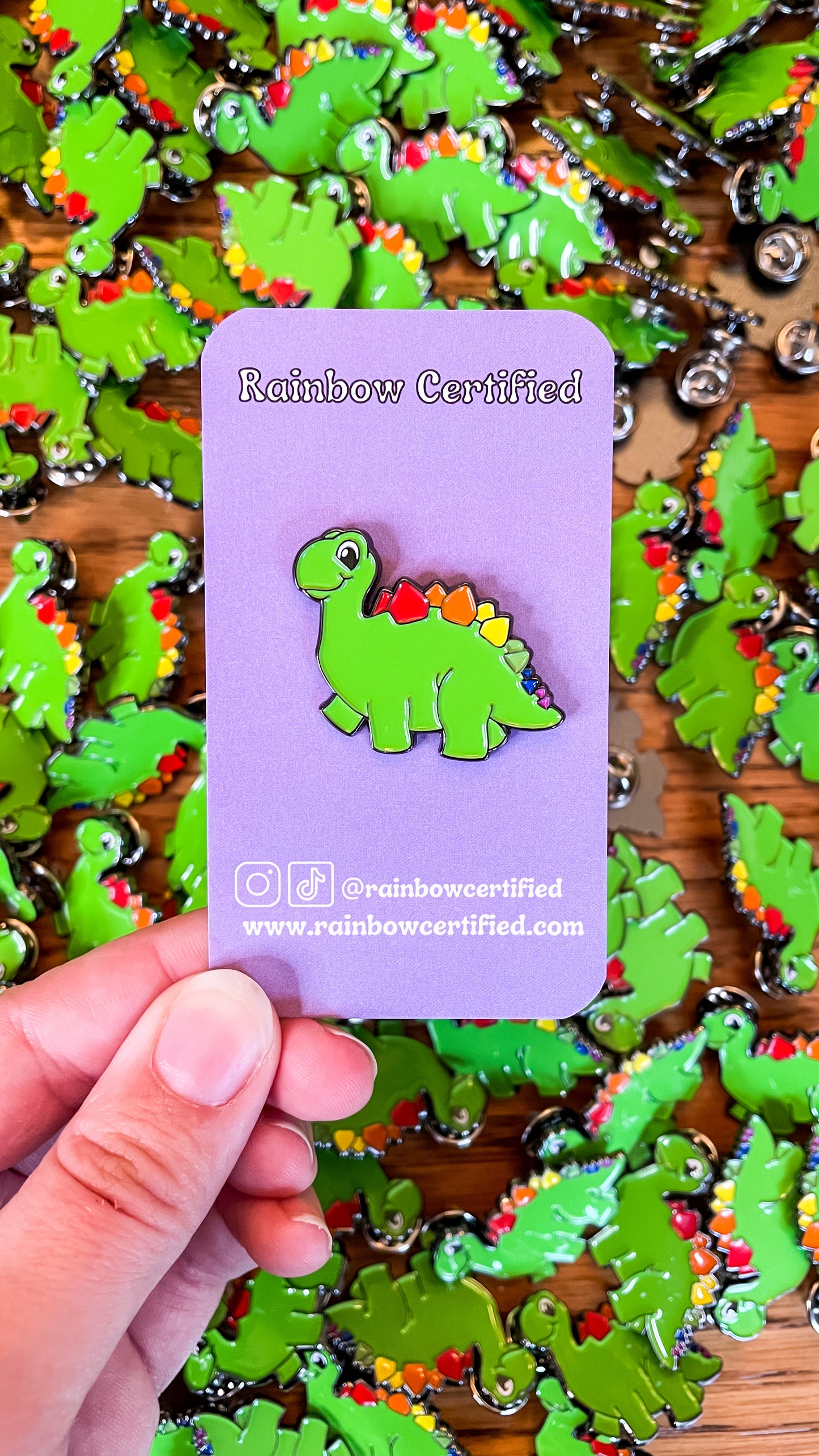 Prideosaurus LGBTQ+ Enamel Pin