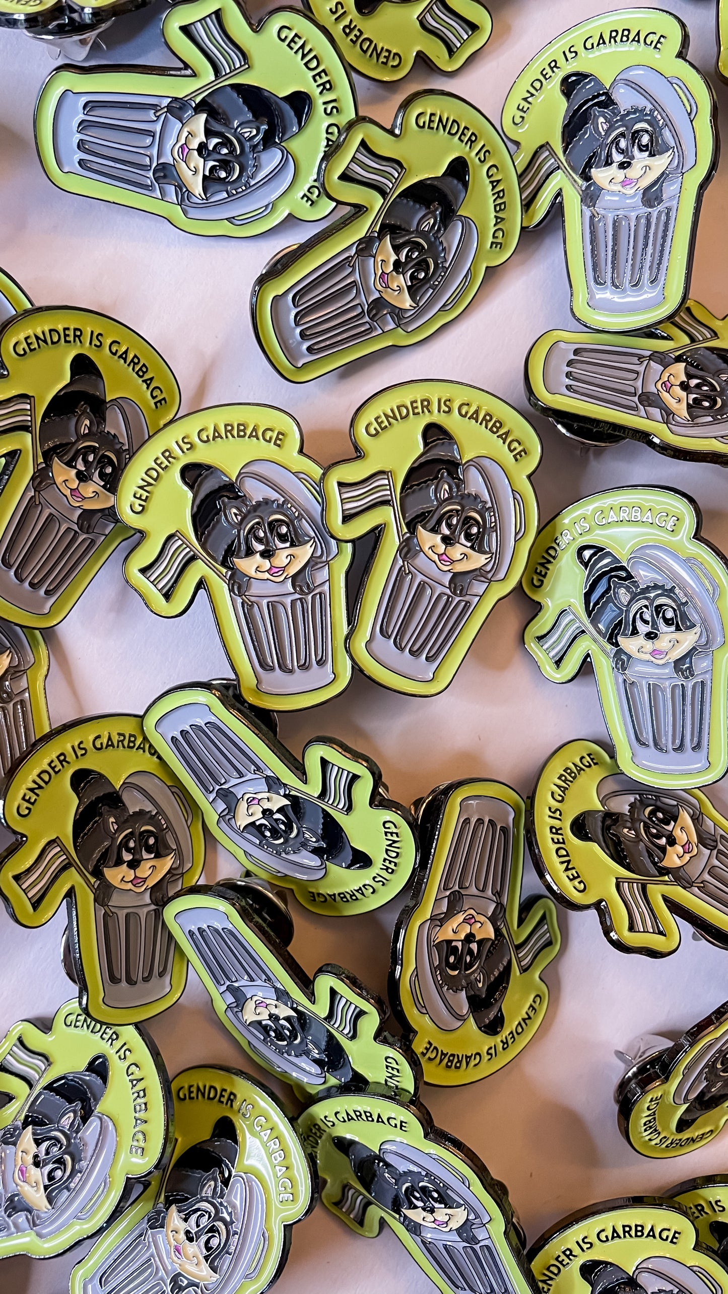 Gender is Garbage Agender LGBTQIA+ Enamel Pin