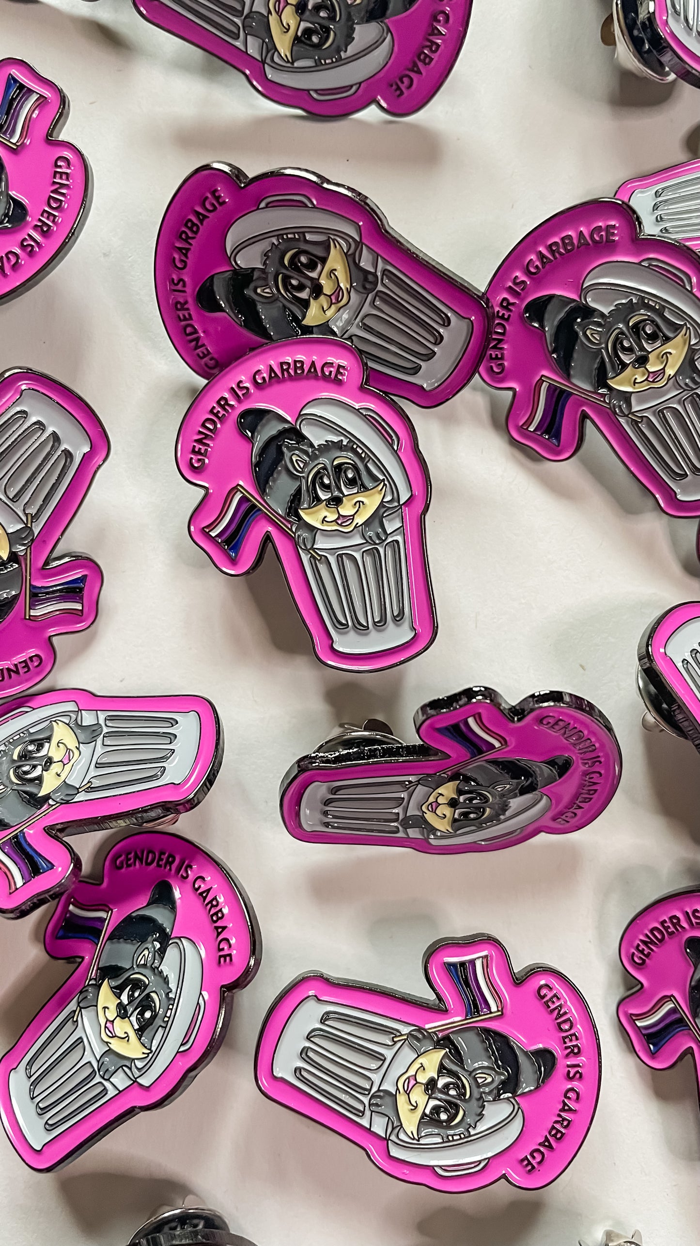 Gender is Garbage Genderfluid LGBTQIA+ Enamel Pin