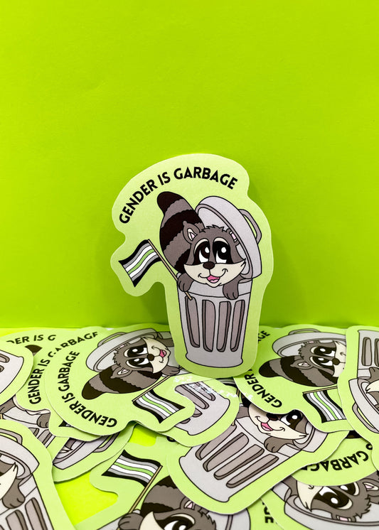 Gender is Garbage Agender Sticker