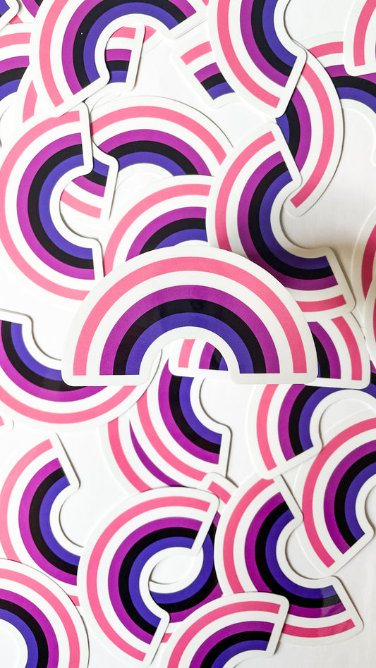 Genderfluid Rainbow Sticker