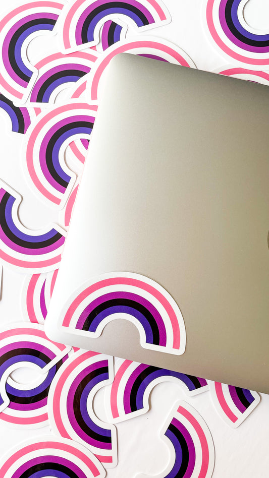 Genderfluid Rainbow Sticker