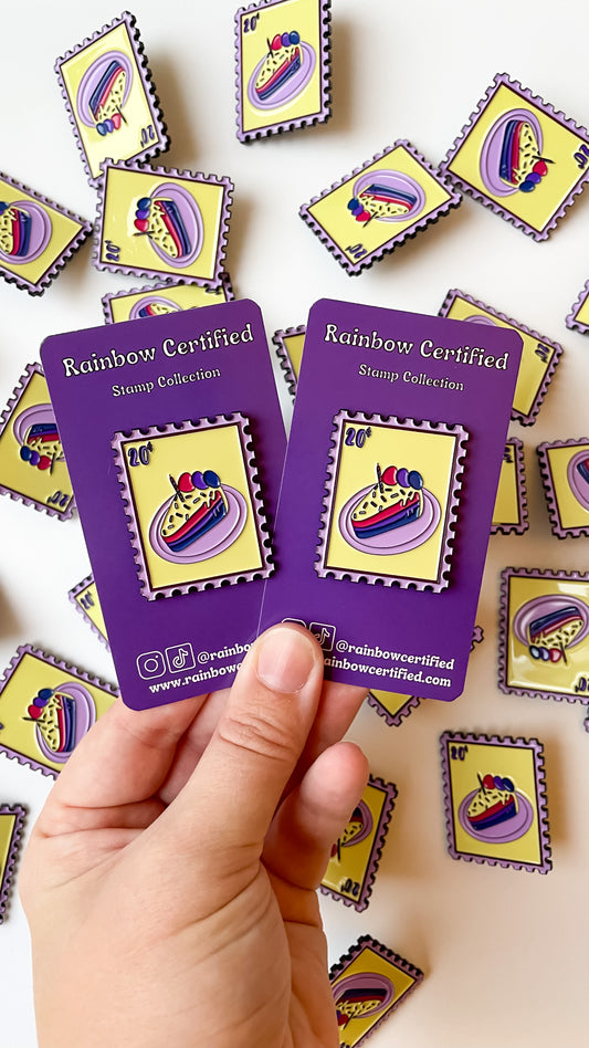 Bisexual Cake Stamp Pin